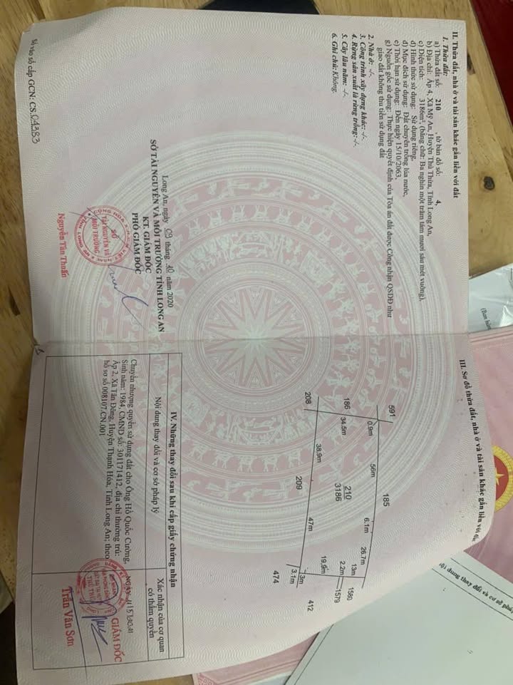 Đất nền ấp 4, xã Mỹ An, huyện Thủ Thừa, 32,000m² giá 1.28 tỷ - Cơ hội đầu tư hấp dẫn!