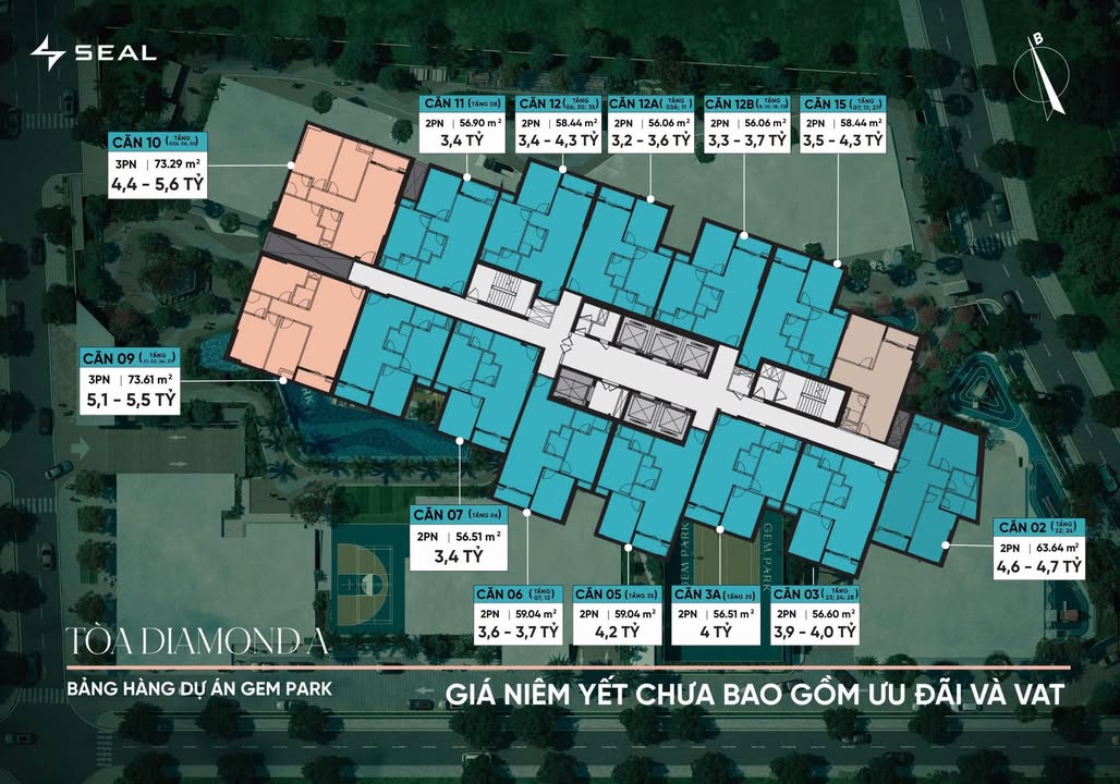 Căn hộ Gem Park Hải Phòng 52m² giá 2,2 tỷ - Full nội thất cao cấp, view đẹp!