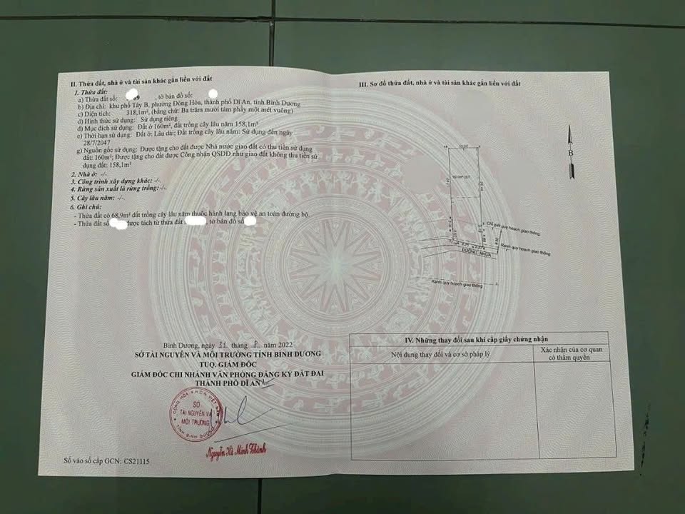 Đất nền Dĩ An 318m² giá thỏa thuận - Xây nhà vườn biệt thự lý tưởng!