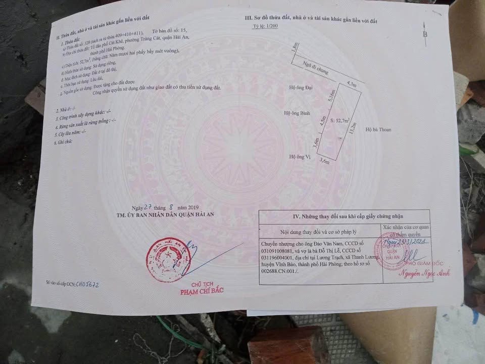 Đất nền chính chủ ngõ 12 Cát Khê - Tràng Cát 52m² giá 1.18 tỷ - Tiềm năng đầu tư cao!