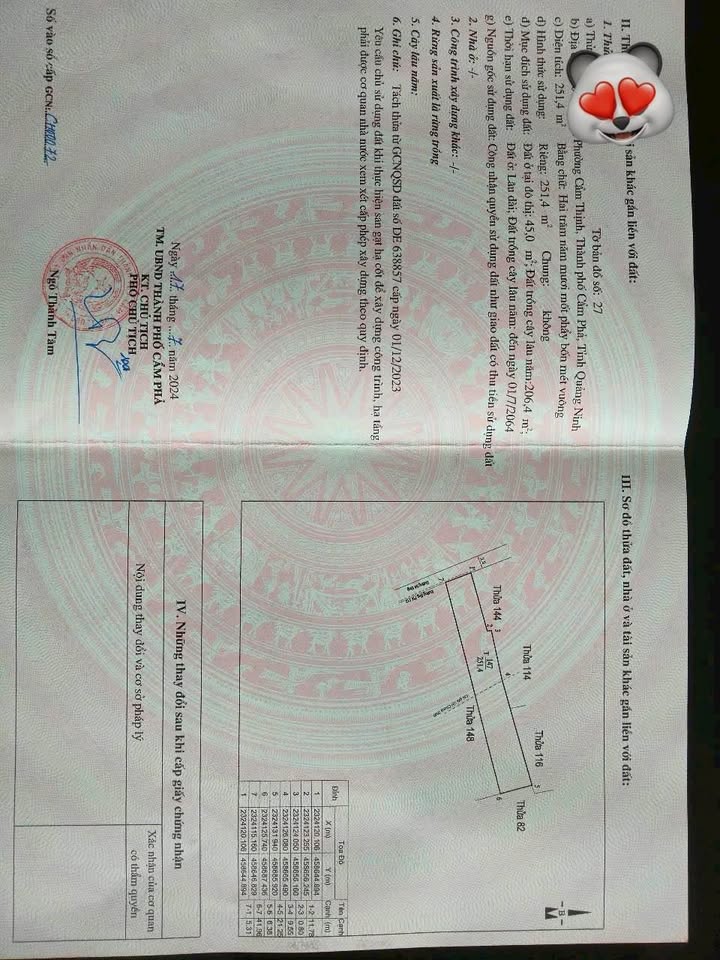 Đất Cửa Ông, Cẩm Phả 251m² giá chỉ 400 triệu - Đầu tư lý tưởng!