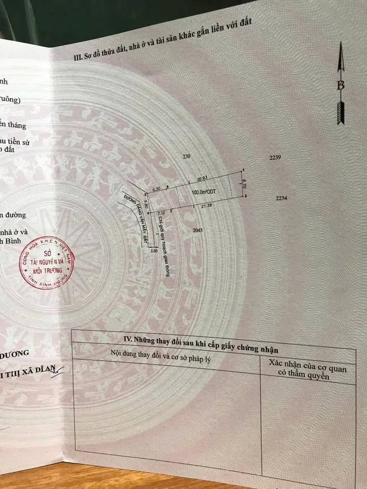 Đất nền Tân Đông Hiệp 180m² giá 6.3 tỷ - Chính chủ bán gấp!