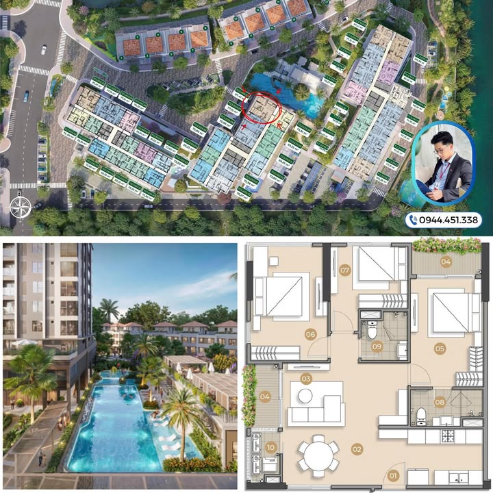 Căn hộ Trellia Cove Bình Chánh 97m² giá thỏa thuận - View hồ bơi tuyệt đẹp!