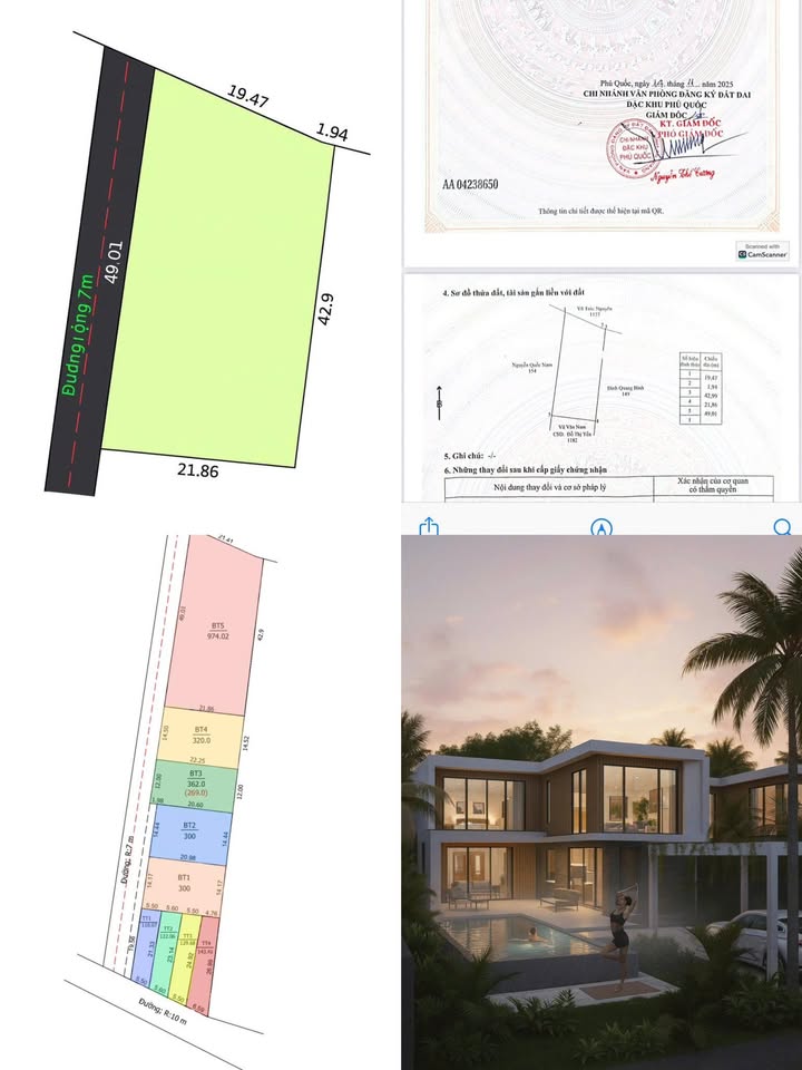 Đất nền Cửa Dương Phú Quốc 974m² giá 6.8 tỷ - Cơ hội đầu tư hiếm có!
