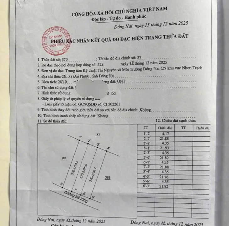 Đất nền Nhơn Trạch, Đồng Nai 93m² giá 1.9 tỷ - Chính chủ cần bán gấp!