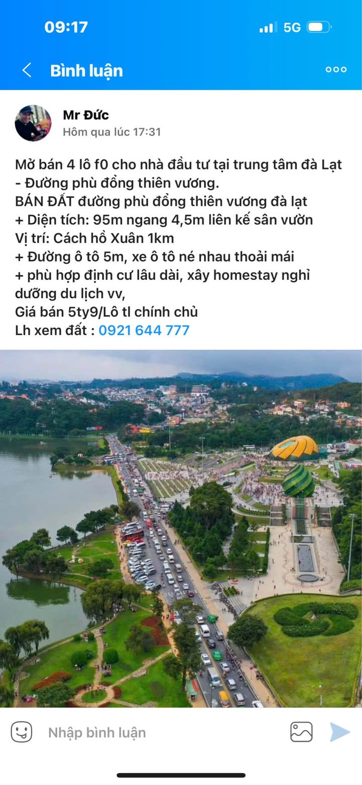 Đất nền Đà Lạt 95m² giá 5.9 tỷ - Đầu tư sinh lời ngay tại trung tâm!