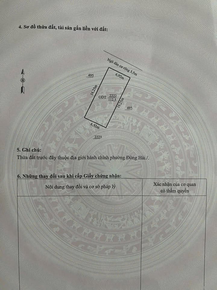 Đất nền Thanh Hóa 112,5m² mặt tiền 6,92m - Giao dịch chính chủ nhanh chóng!
