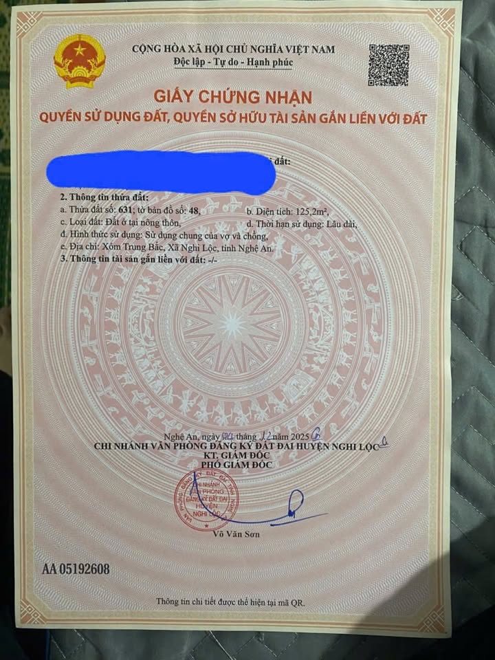 Đất Nghi Hoa 125m² giá 1 tỷ - Đường rộng thông thoáng, cơ hội đầu tư hấp dẫn!