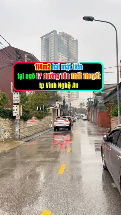 Nhà 2 mặt tiền 114m² tại ngõ 17 đường Tôn Thất Thuyết, TP Vinh - Đầu tư sinh lời với 6 phòng trọ cho thuê!