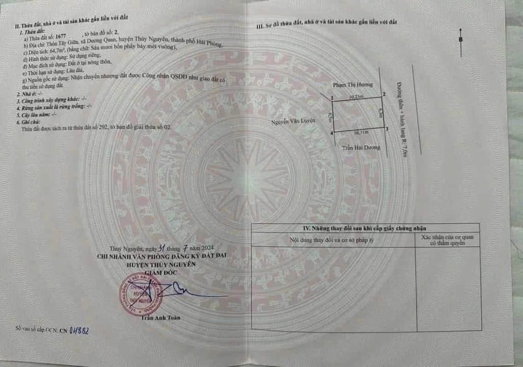 Đất lô góc Dương Quan 65m² giá 3 tỷ - Kinh doanh thuận lợi, mặt tiền rộng!