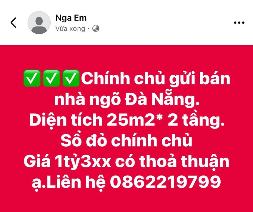 Nhà phố Ngô Quyền Hải Phòng 25m² giá 1.3 tỷ - Chính chủ bán gấp!