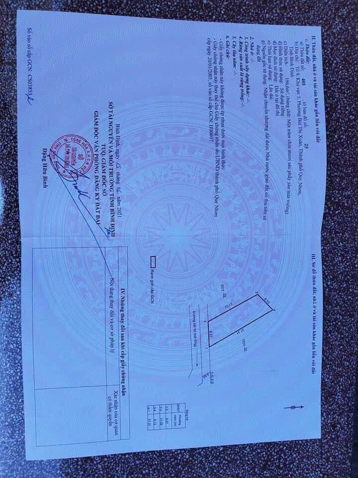 Đất nền phường Quy Nhơn Tây 196,6m² giá 1,6 tỷ - Đường rộng, vị trí đẹp!