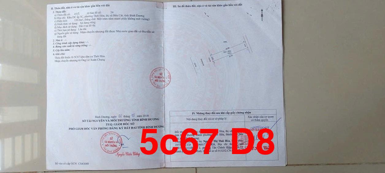 Bán đất mặt tiền đường D8, Mỹ Phước 4, 5m – Đầu tư sinh lời ngay!