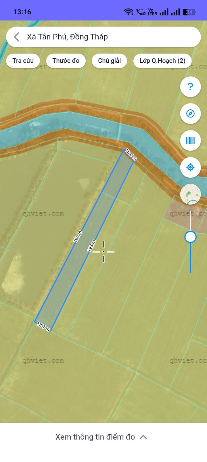 Đất Lúa 3000m² Tân Phú, Thanh Bình - Mặt tiền bờ Sáng chỉ 220 triệu!