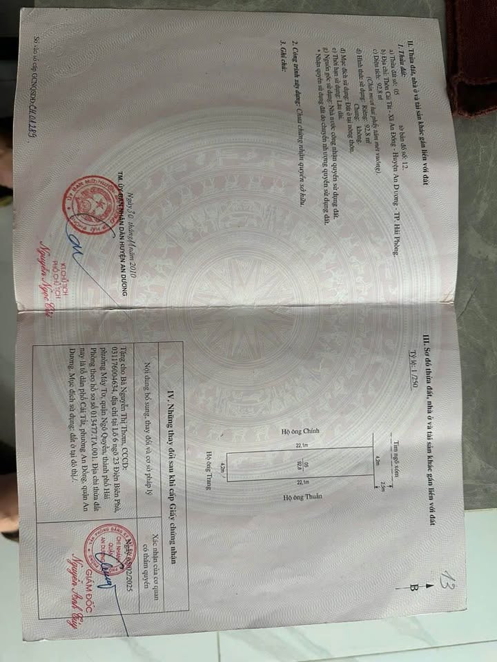 Đất nền An Đồng, Hải Phòng 92m² giá 4.5 tỷ - Ô tô vào tận nơi!