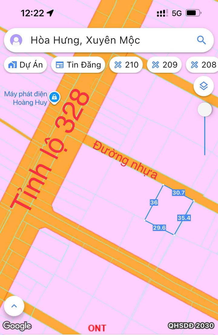 Đất nền Hòa Hưng, Xuyên Mộc 1050m² giá 3.6 tỷ - Đầu tư sinh lời ngay!