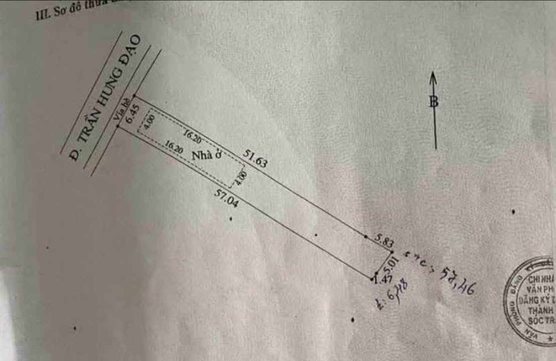 Nhà mặt tiền Trần Hưng Đạo, Sóc Trăng 403m² giá 4.9 tỷ - Đầu tư sinh lời ngay!