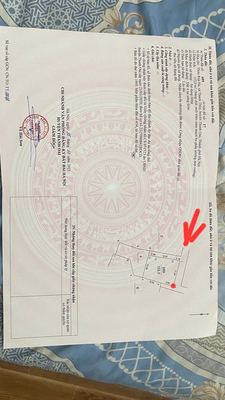 Đất nền Xóm Trại, xã Tam Hưng, 153m² chỉ 5 triệu/m² - Lô góc, ô tô vào tận nơi!