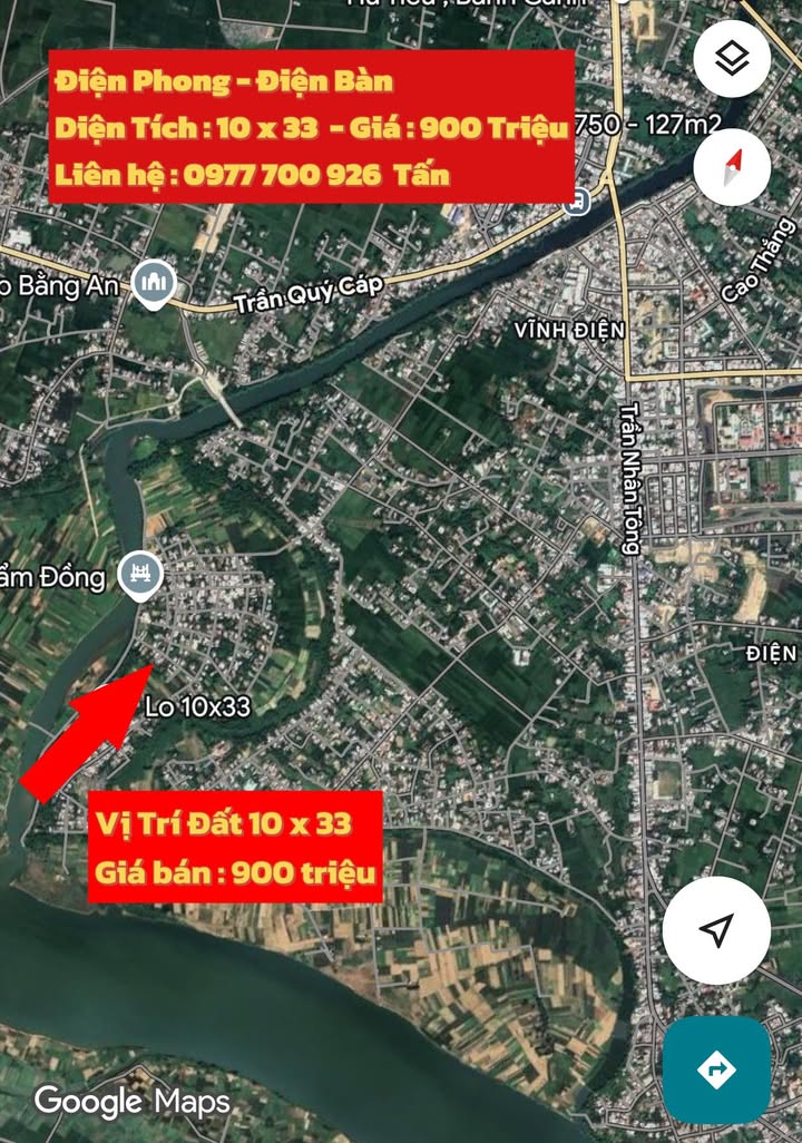 Lô Đất Điện Phong, Điện Bàn 336m² giá 900 triệu - Đường bê tông rộng rãi!