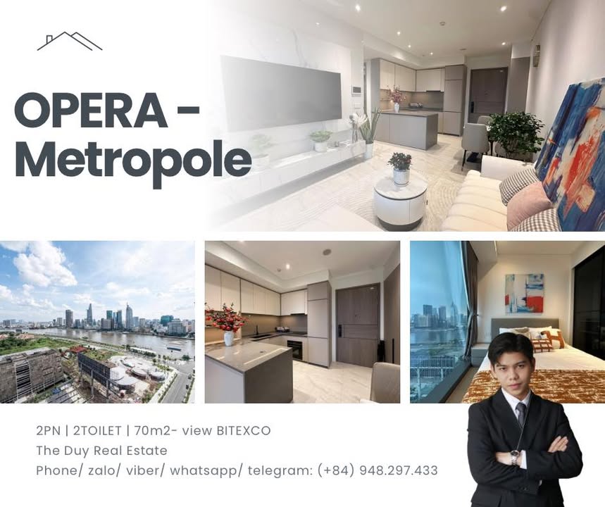 Căn hộ The Opera Residence Thủ Thiêm 70m² giá 30 tỷ - Nội thất cao cấp, view đẹp
