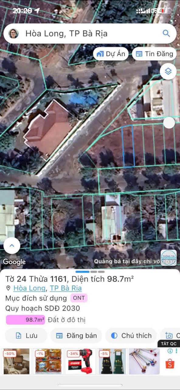 Đất nền Lô Lan Anh 2, Bà Rịa 98,7m² giá 1,25 tỷ - Cơ hội đầu tư tuyệt vời!