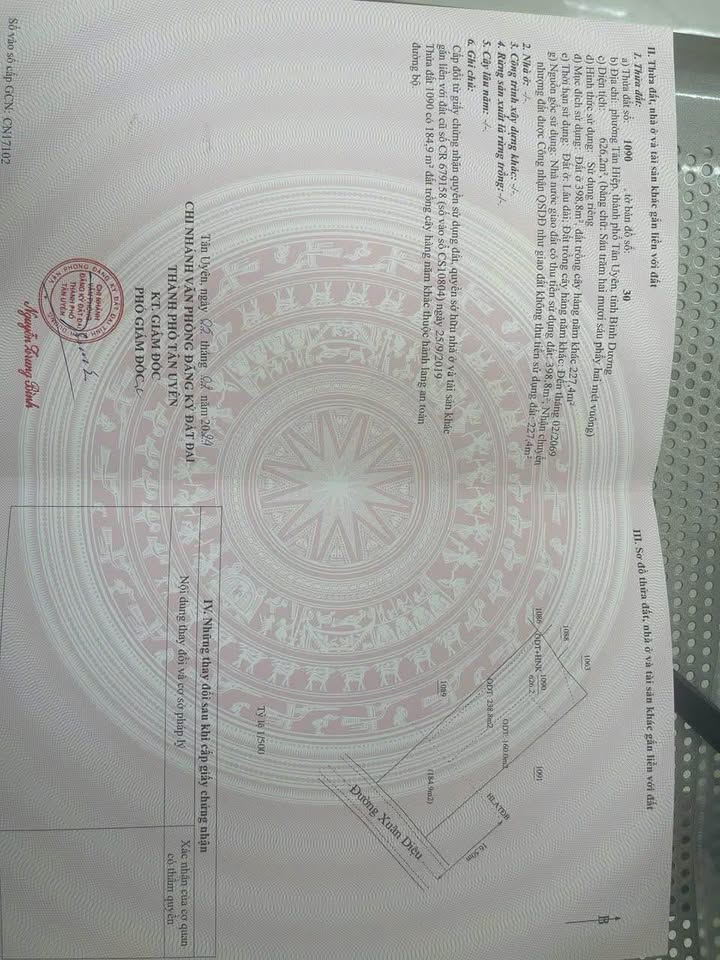 Đất mặt tiền đường Xuân Diệu, Tân Hiệp, 400m² - Cơ hội đầu tư tuyệt vời!