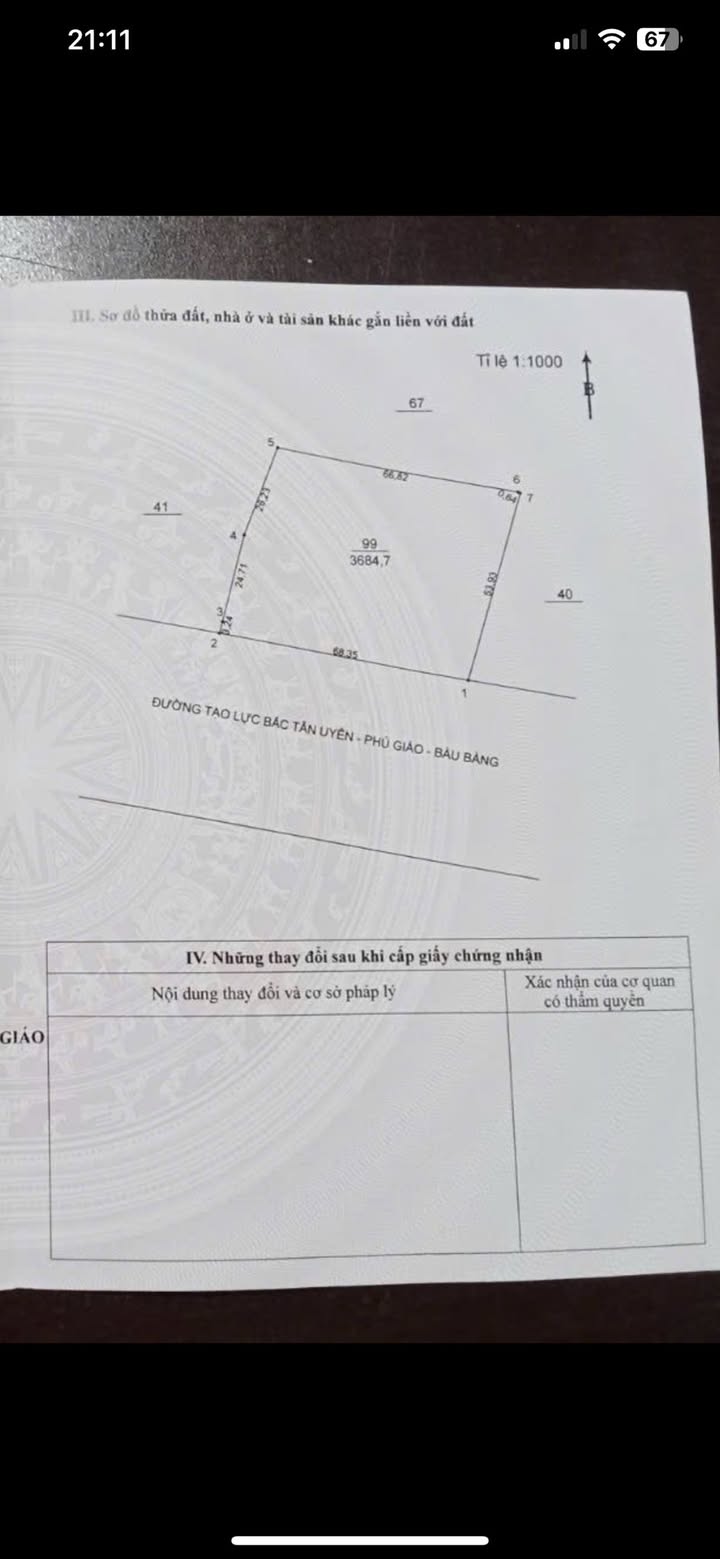 Đất nền Phú Giáo Bình Dương 68m² giá đầu tư - Mặt tiền đường Tạo Lực