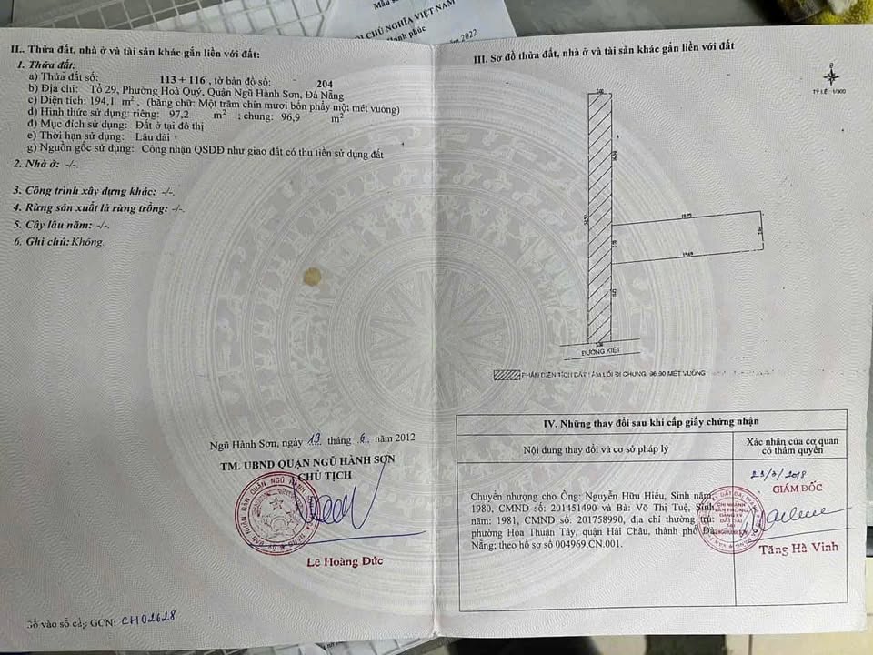 Đất nền đường Lưu Quang Vũ, Hòa Quý 97m² giá 1.8 tỷ - Sổ đỏ chính chủ, ô tô vào tận nơi!