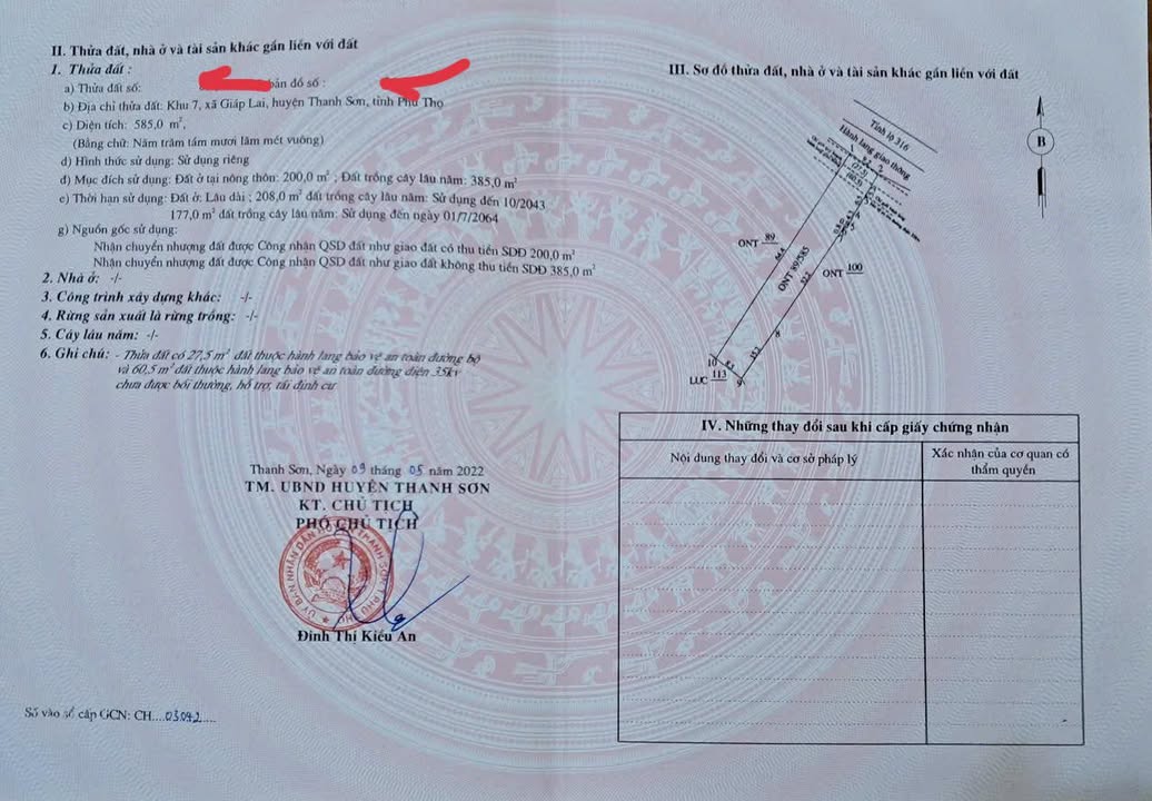 Đất nền khu 7 Giáp Lai, Thanh Thủy, Phú Thọ 585m² - Giá thương lượng, đầu tư sinh lời ngay!