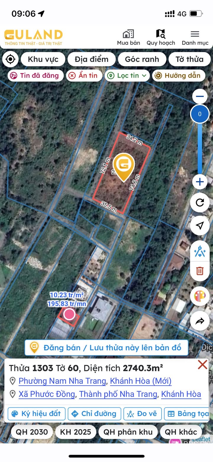 Bán đất thổ cư Phước Đồng Nha Trang 2332m² giá 18.656 tỷ - Cơ hội đầu tư hiếm có!