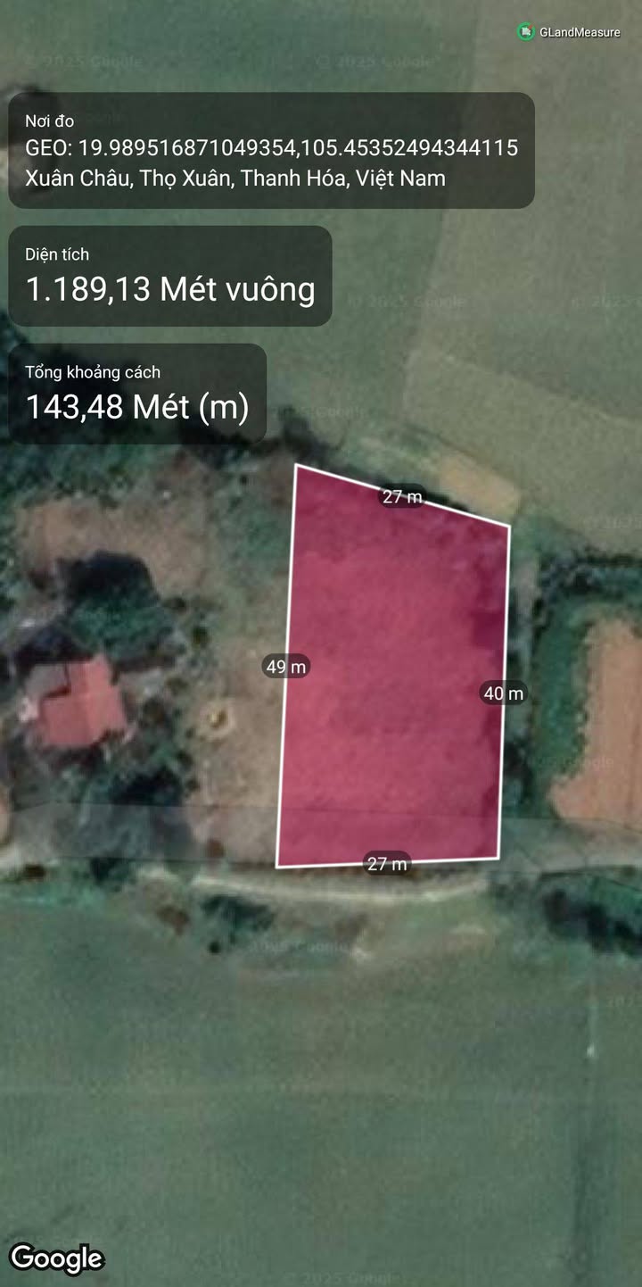 Lô đất Thọ Lập - Thọ Xuân, Thanh Hóa 1080m² giá 500 triệu - Đầu tư tuyệt vời!