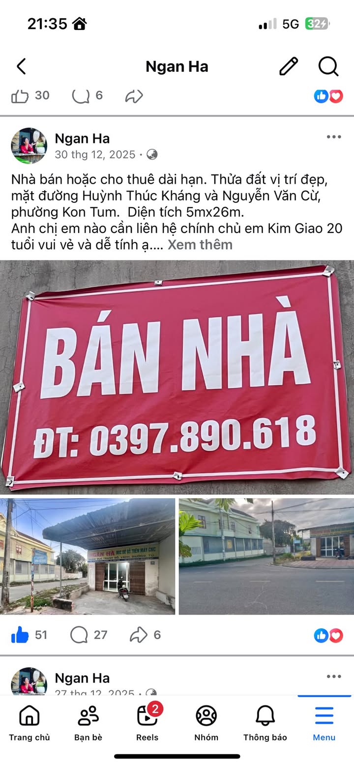 Nhà bán tại phường Kon Tum, 130m² - Mặt tiền đường lớn, vị trí đắc địa!