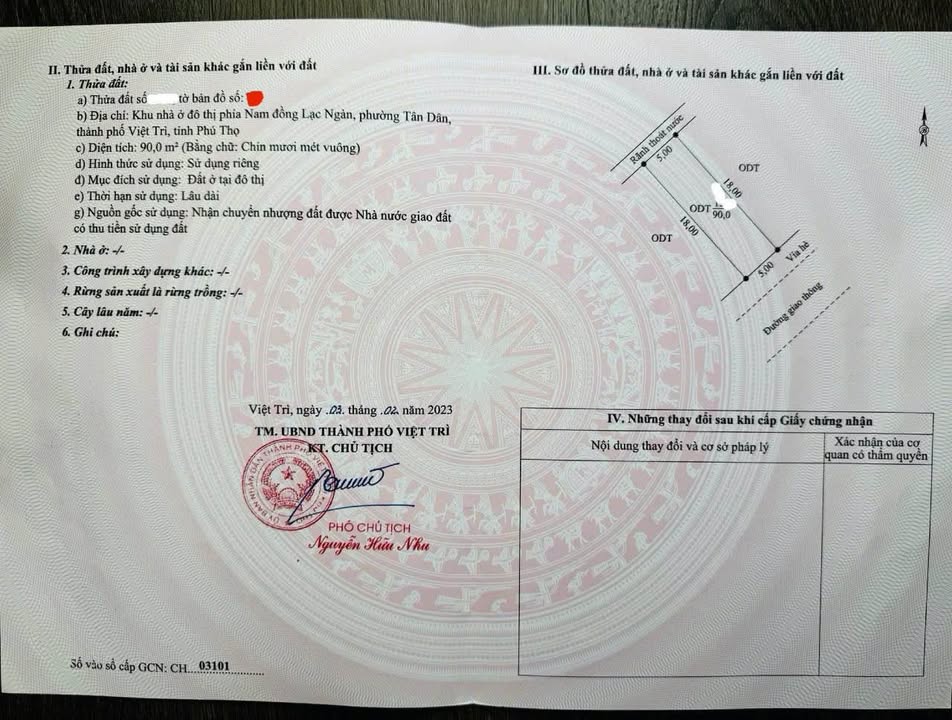 Đất nền 90m² KĐT Lạc Ngàn, Phú Thọ - Giá 5 tỷ, hướng Đông, không lỗi phong thủy!