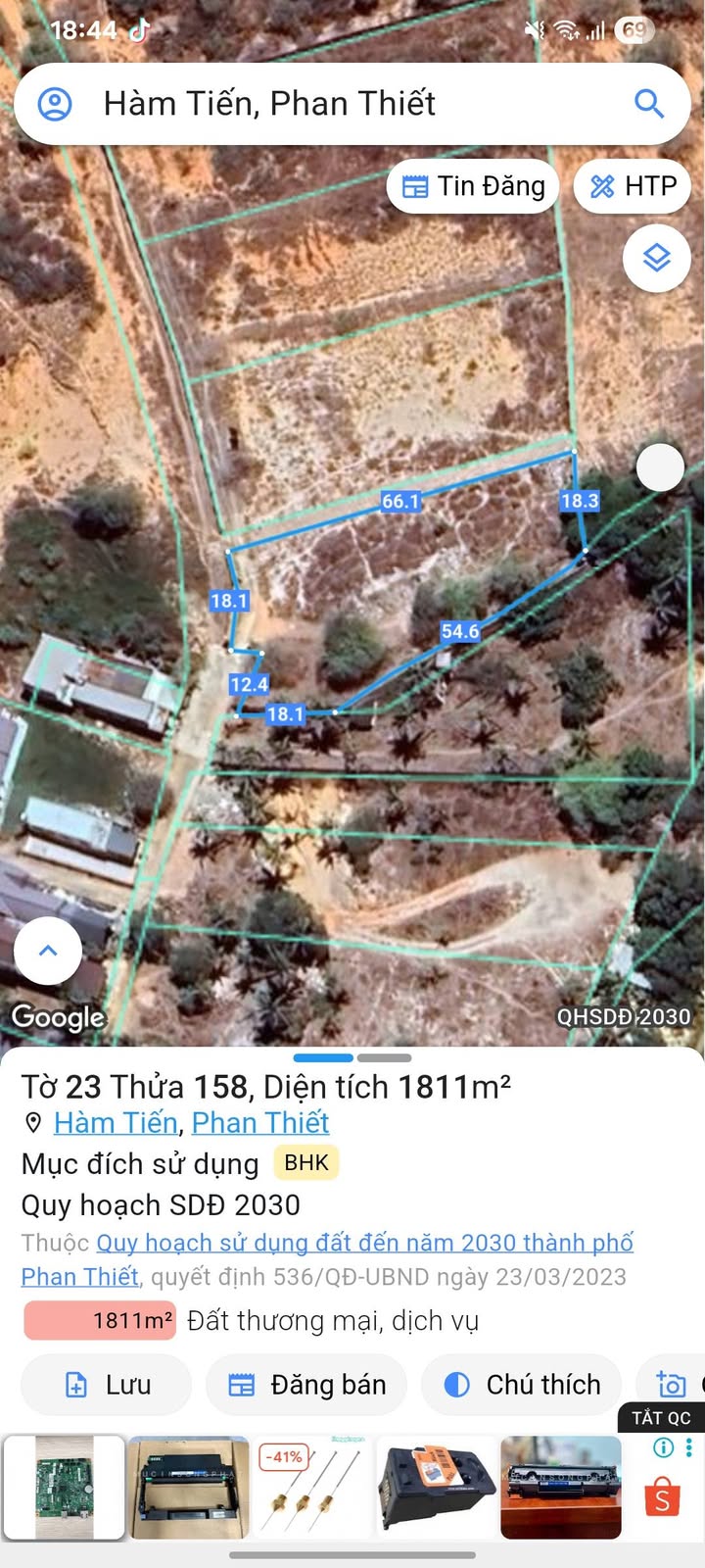 Đất nền Hàm Tiến, Phan Thiết 1811m² - Đầu tư sinh lời với view biển tuyệt đẹp!