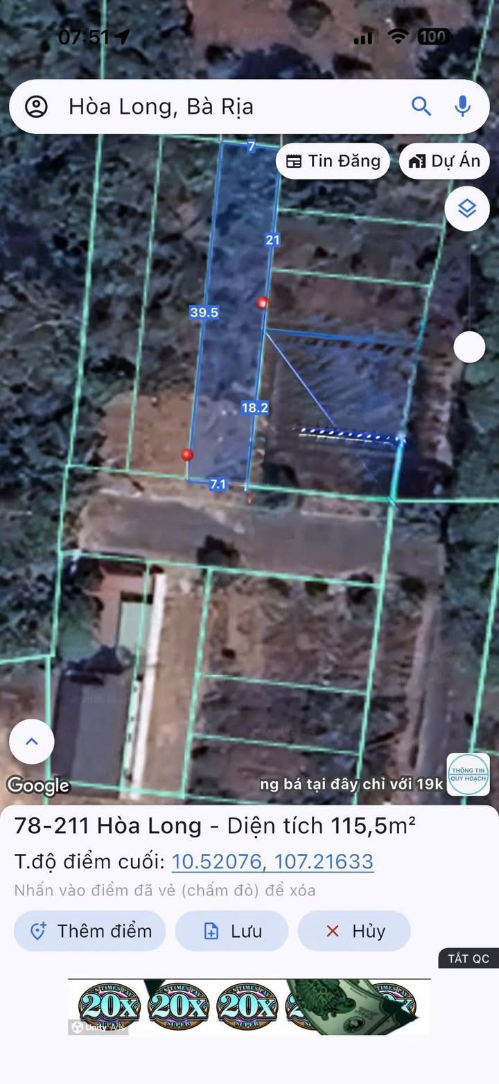 Đất nền chính chủ Hòa Long Bà Rịa 273m² giá 1.95 tỷ - Đầu tư sinh lời ngay!