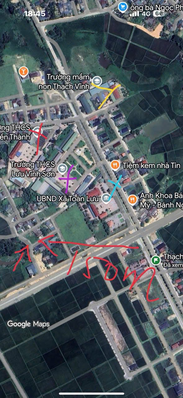 Đất thổ cư 252m² hai mặt tiền tại Toàn Lưu, Thạch Hà - Giá đầu tư hấp dẫn!