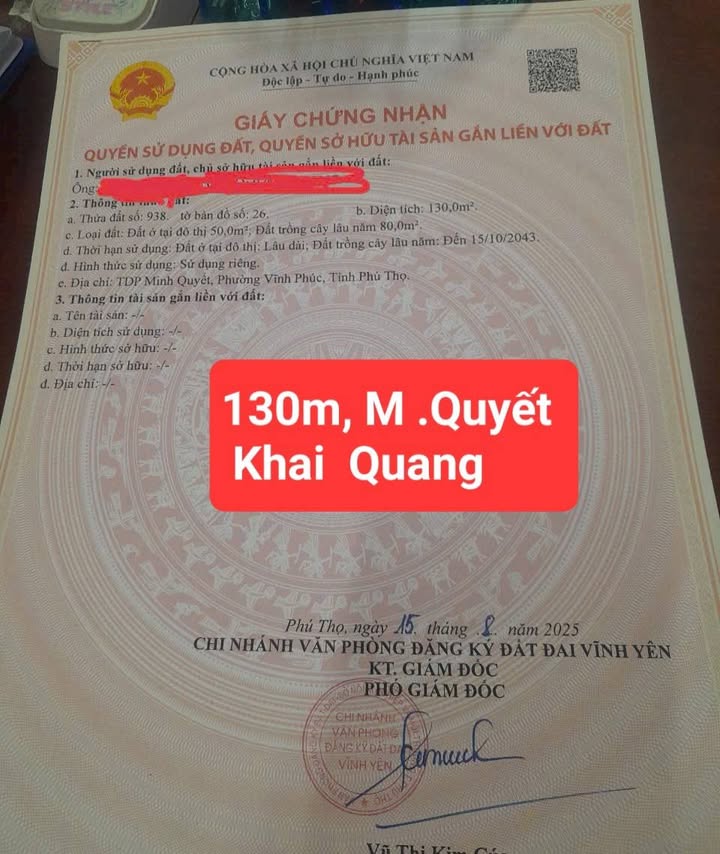 Nhà phố Vĩnh Yên 130m² giá 3.6 tỷ - Sổ hồng chính chủ, kinh doanh mọi mặt hàng!
