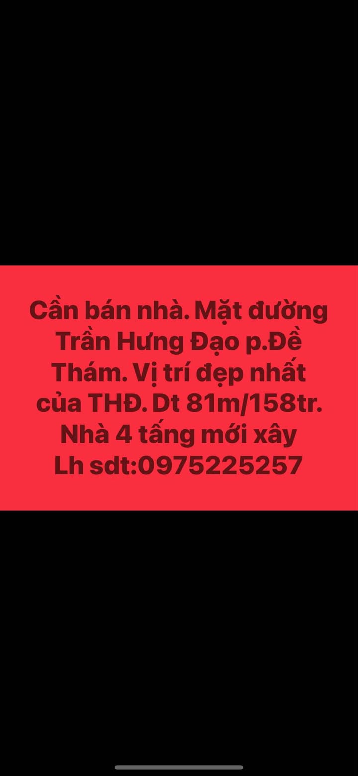 Nhà 4 tầng mặt tiền đường Trần Hưng Đạo, Thái Bình - Đầu tư sinh lời tốt!