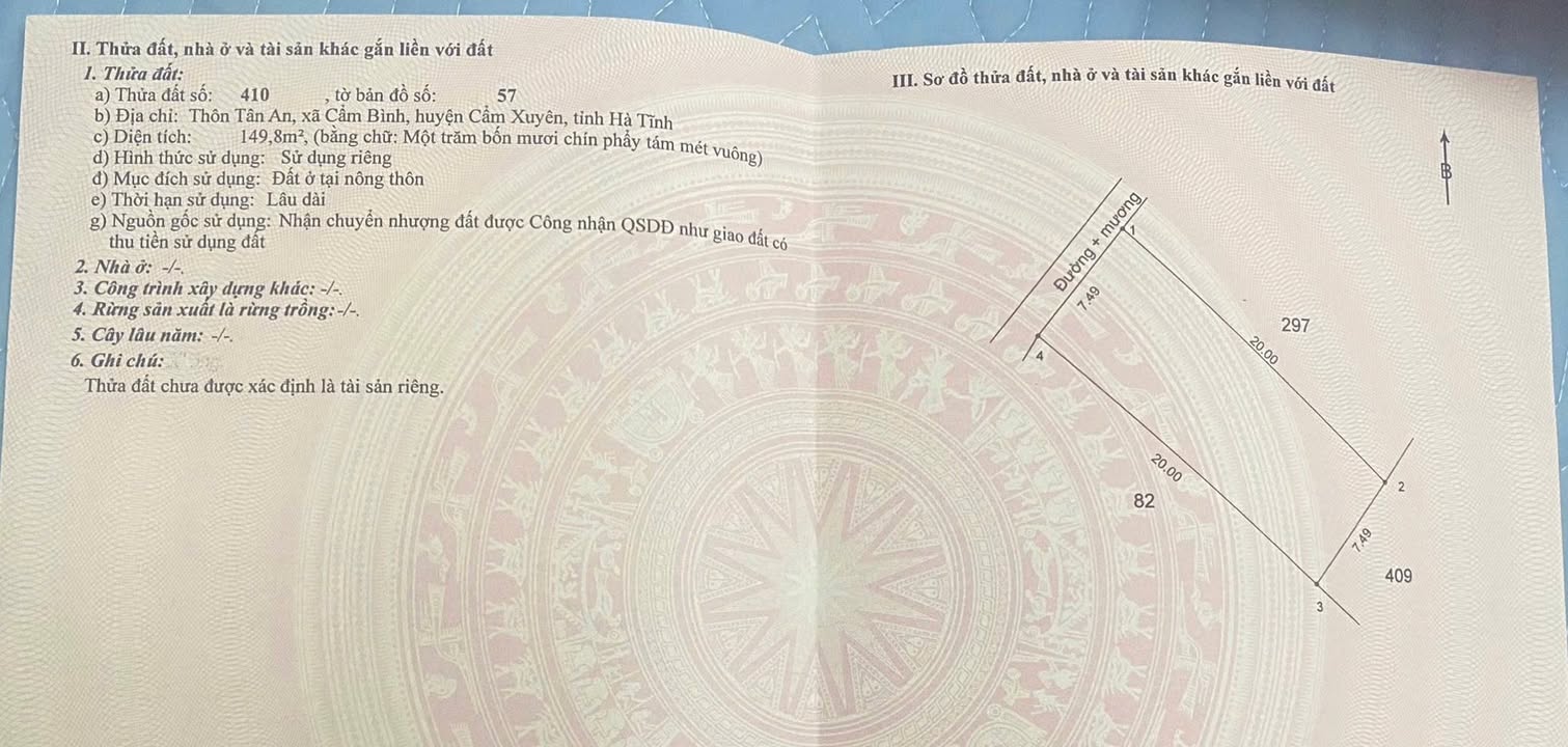 Đất thổ cư Cẩm Bình 150m² giá 900 triệu - Vị trí giao thông thuận lợi!