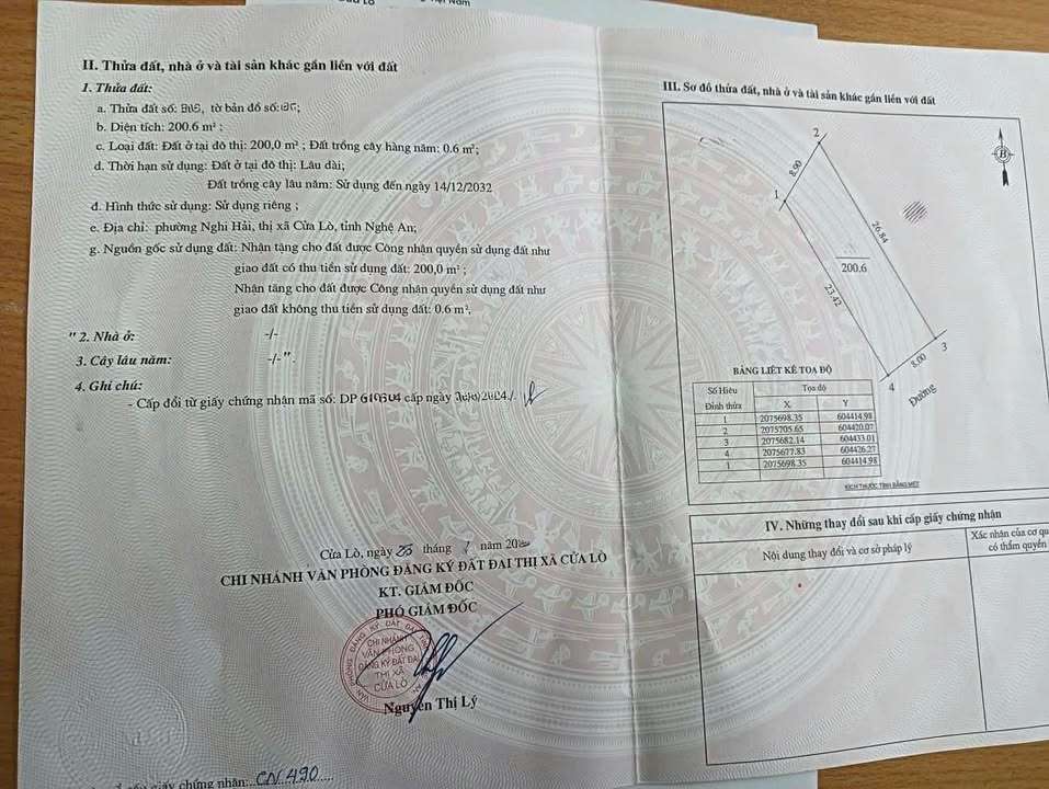 Đất Nghi Hải, Cửa Lò 200m² giá 2 tỷ - Đầu tư thông minh cho tương lai!