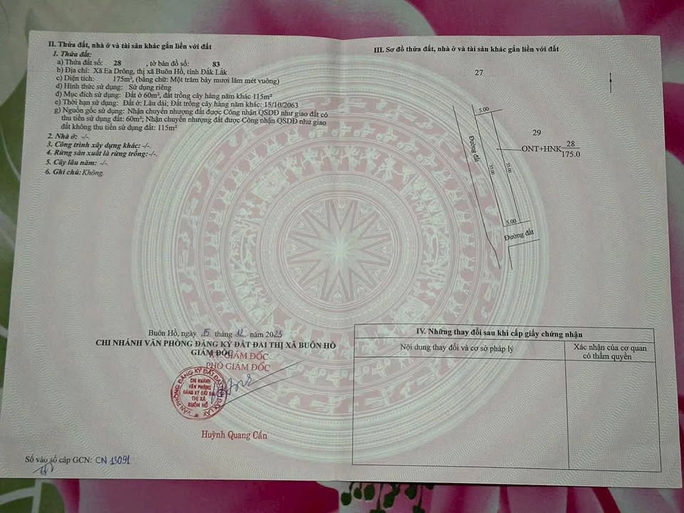 Đất nền 2 mặt tiền Ea Drông - Buôn Hồ 175m² giá 259 triệu - Cơ hội đầu tư tuyệt vời!