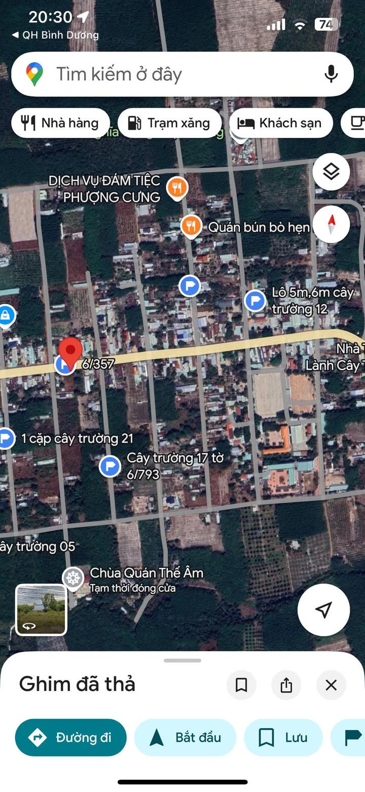 Đất thổ cư 750m² đường Cây Trường, xã Trừ Văn Thố, Bàu Bàng - Giá chỉ 4 tỷ!