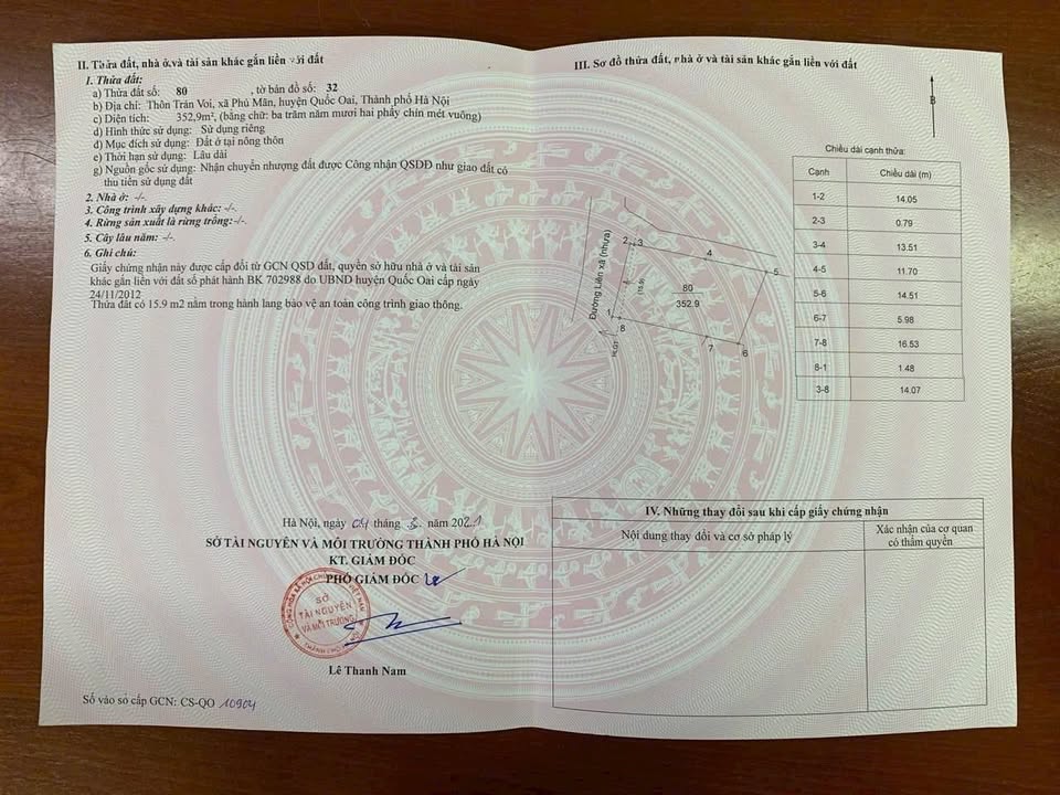 Đất nền Phú Mãn Quốc Oai 352m² - Lô góc bám hồ siêu đẹp