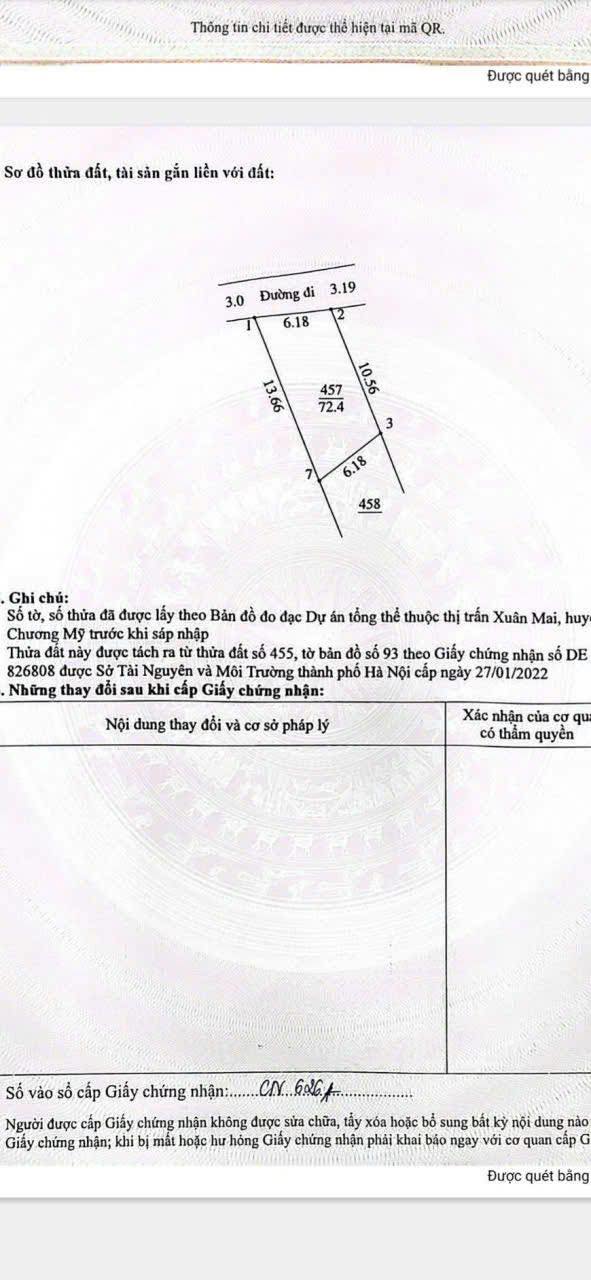 Đất thổ cư Xuân Hà, Xuân Mai 72m² giá 3.1 tỷ - Gần chợ, giao thông thuận tiện!