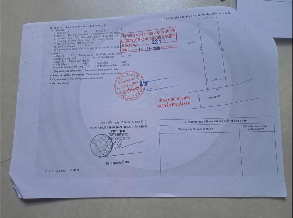 Nhà riêng đường Tô Hiệu, quận Liên Chiểu, 97m² - Chính chủ bán gấp!