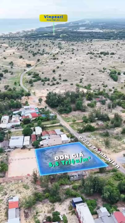 Đất nền ven biển Thanh Niên Hội An 2250m² giá 11.25 tỷ - Cơ hội đầu tư tuyệt vời!