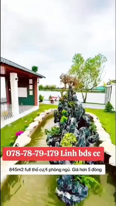 Đất thổ cư 845m² Vĩnh Công Châu Thành 5.4 tỷ - Gần chợ và trường học!