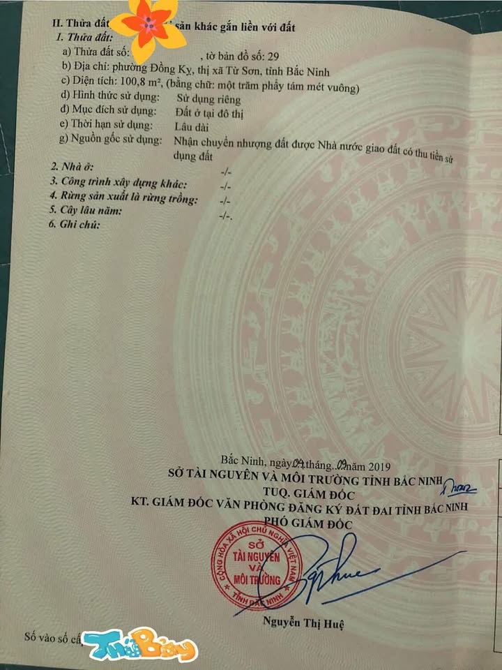 Đất khu đô thị Vườn Sen, Đồng Kỵ, Từ Sơn, Bắc Ninh - 100.8m² chỉ 6 tỷ - Cơ hội đầu tư tuyệt vời!