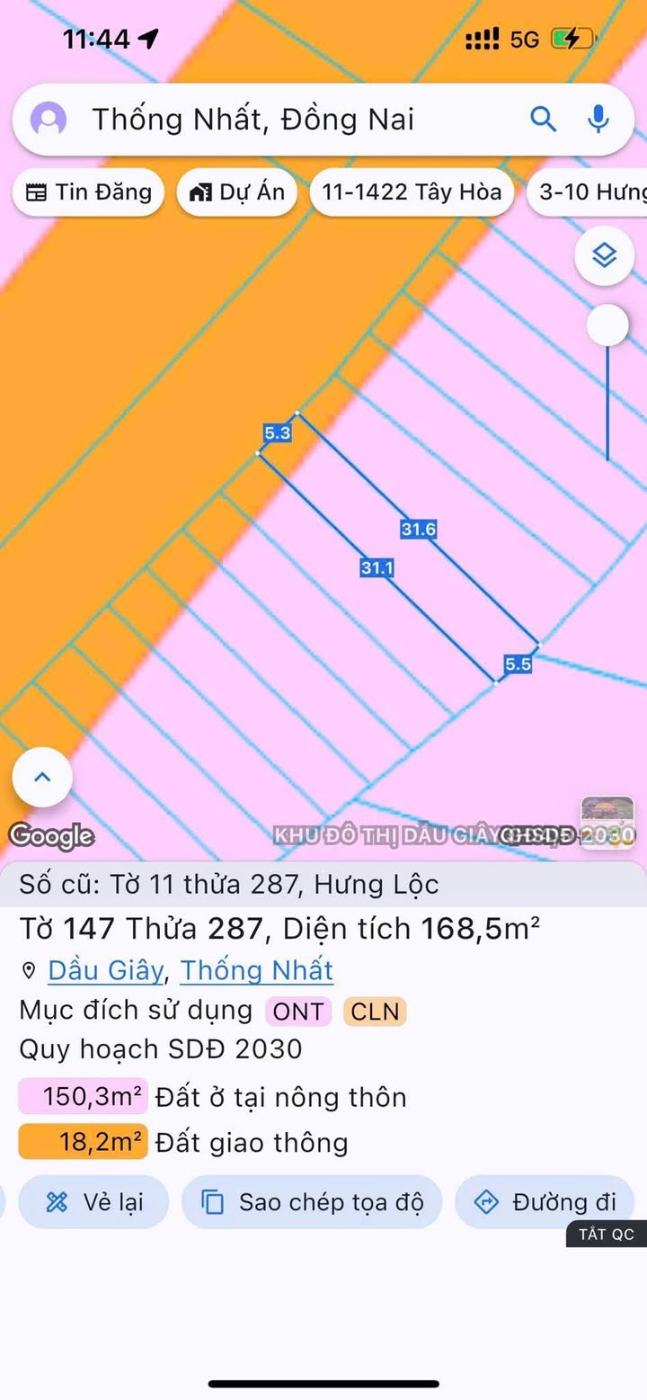 Lô đất chính chủ tại xã Giầu Dây, Đồng Nai 118.2m² - Pháp lý rõ ràng, giá tốt!