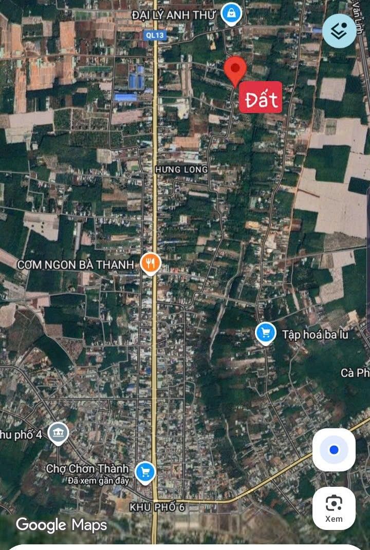 Đất nền mặt tiền đường Ngô Tất Tố, Chơn Thành 488m² giá chỉ 1 tỷ - Cơ hội đầu tư hấp dẫn!